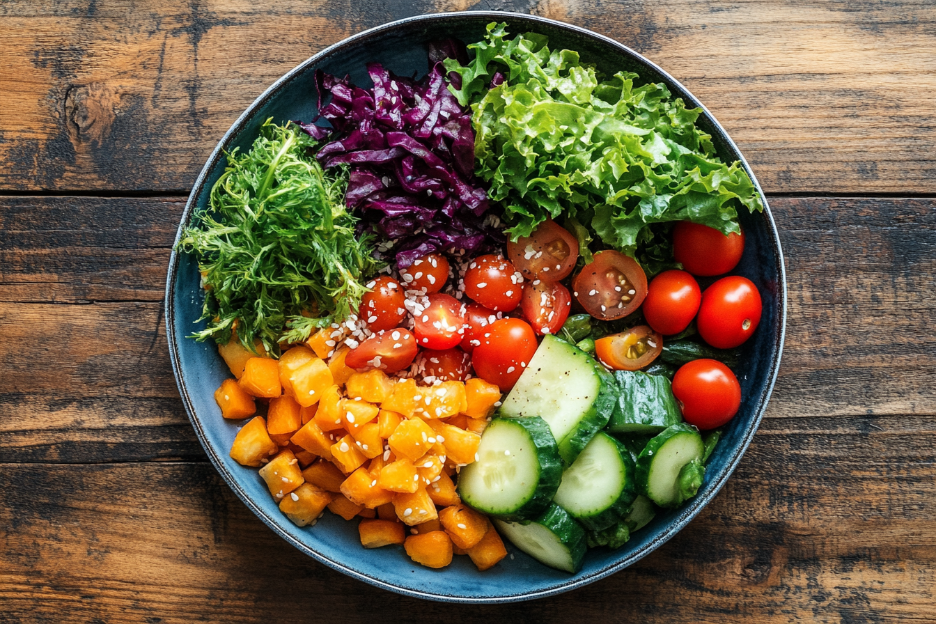 Здорова їжа для старших людей - овочі та фрукти